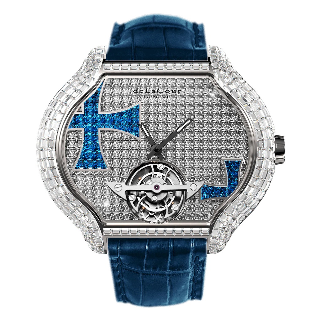 City Cross Blue Sapphire White Gold Watch
