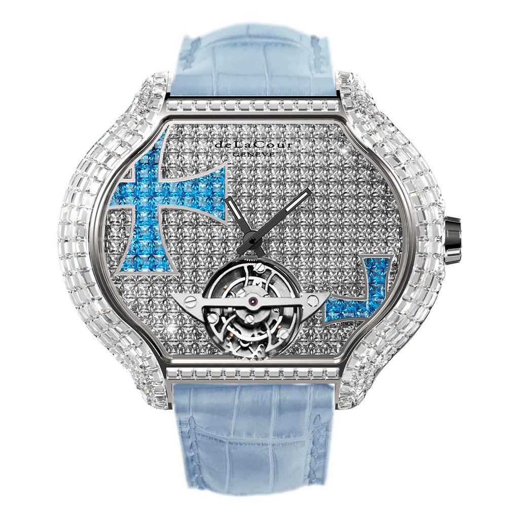 City Cross Light Blue Sapphire White Gold Watch