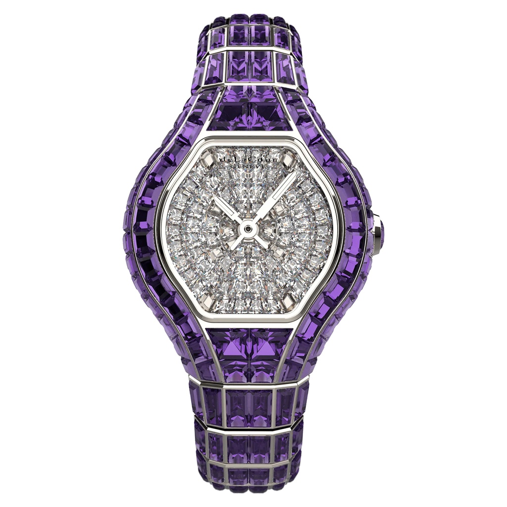 City Glamour Amethyste White Gold Watch