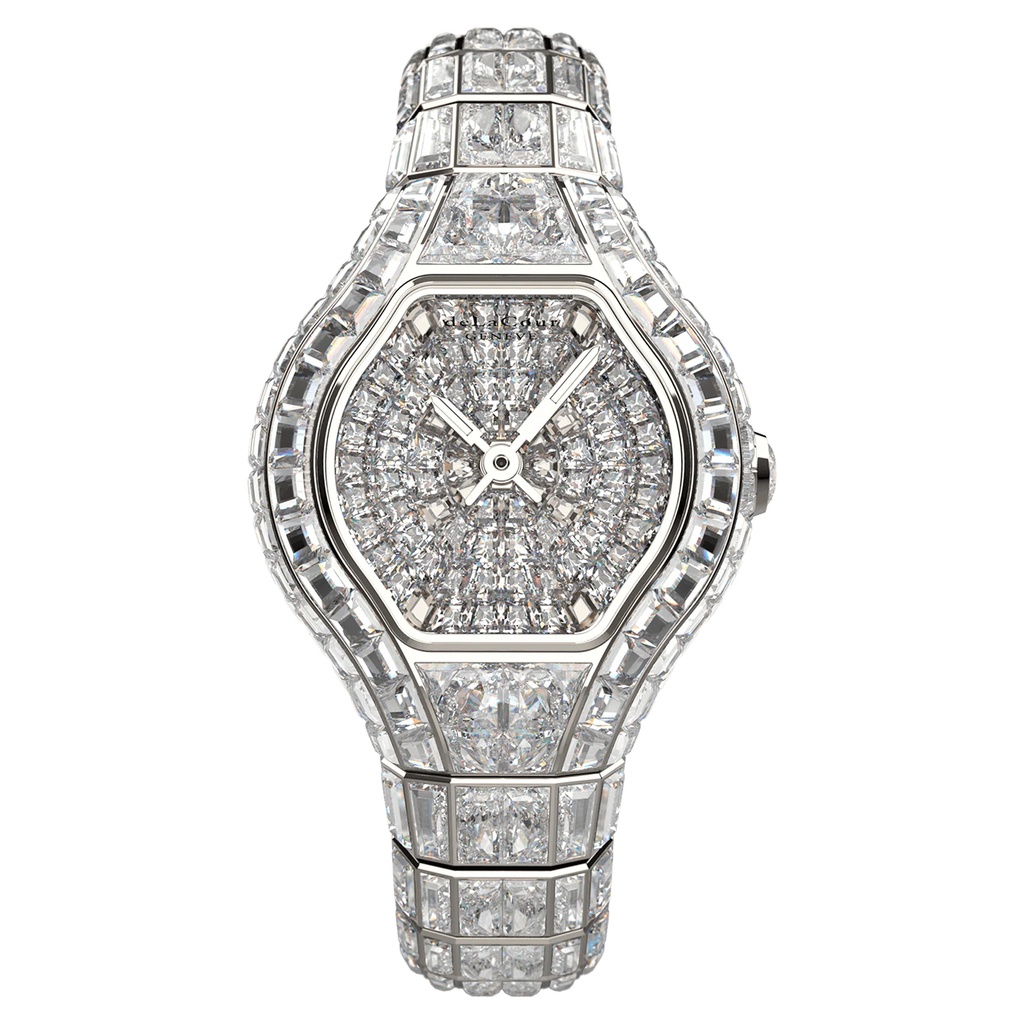 City Glamour Diamond White Gold Watch