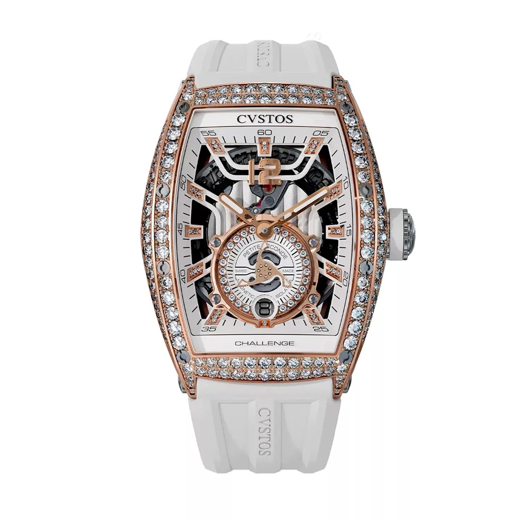 Jetliner PS Thirty6 Rose Gold 2 Row Diamonds/White - 36mm