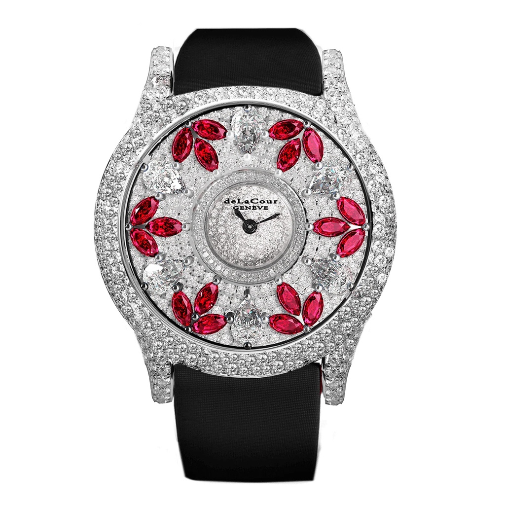 Passion Sparkle White & Red White Gold Watch