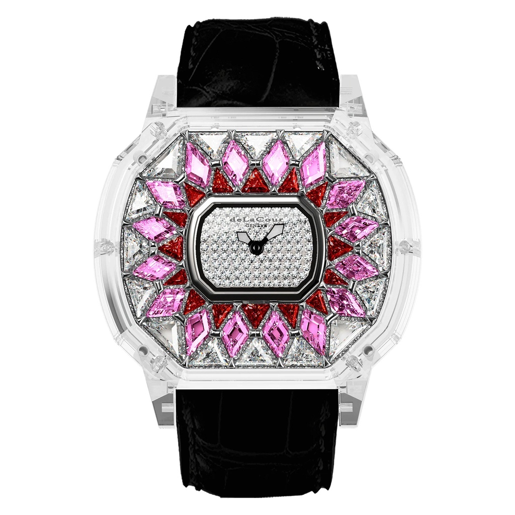 Reflect Celest White Pink & Red Sapphire Watch