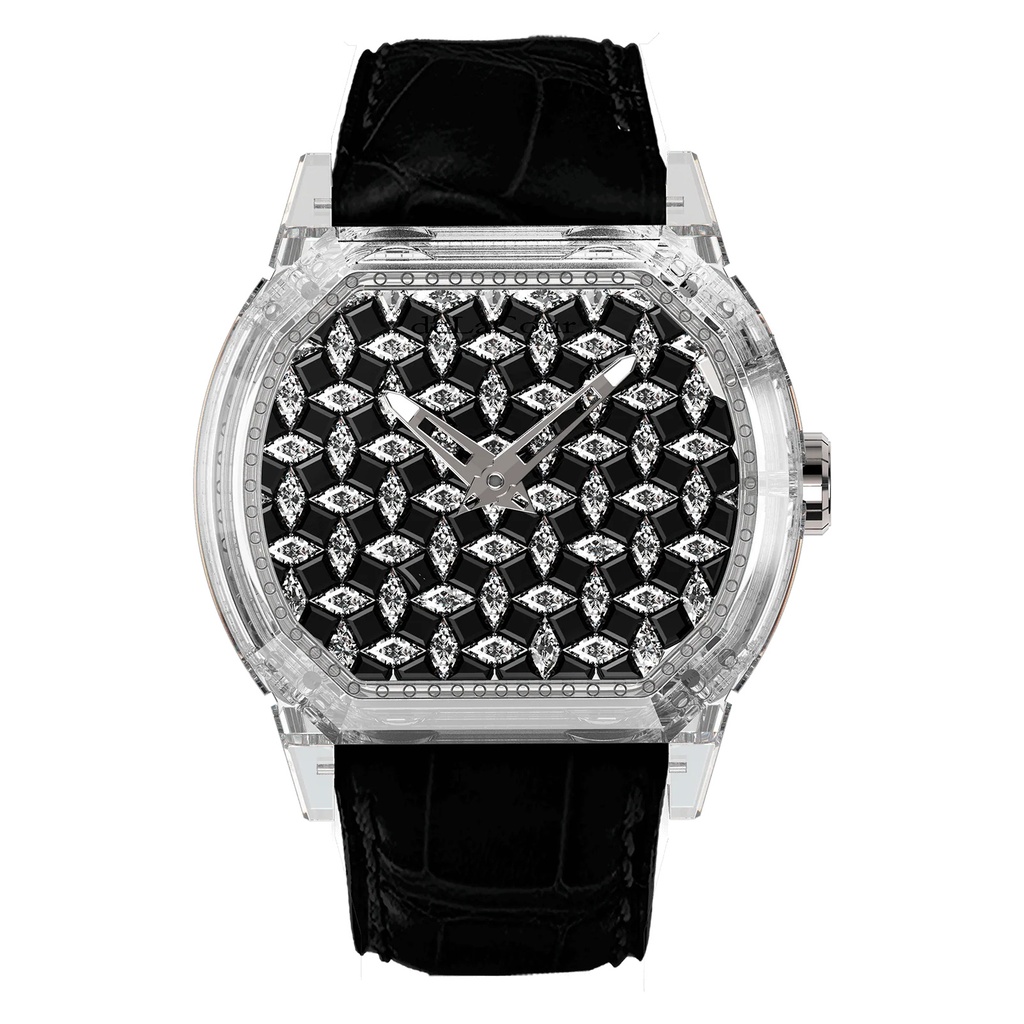 Reflect Harlequin Black & White Sapphire Watch
