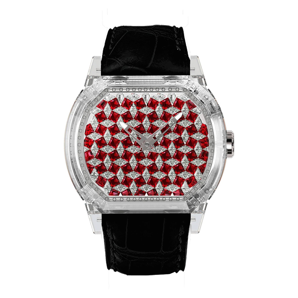 Reflect Harlequin Red & White Sapphire Watch