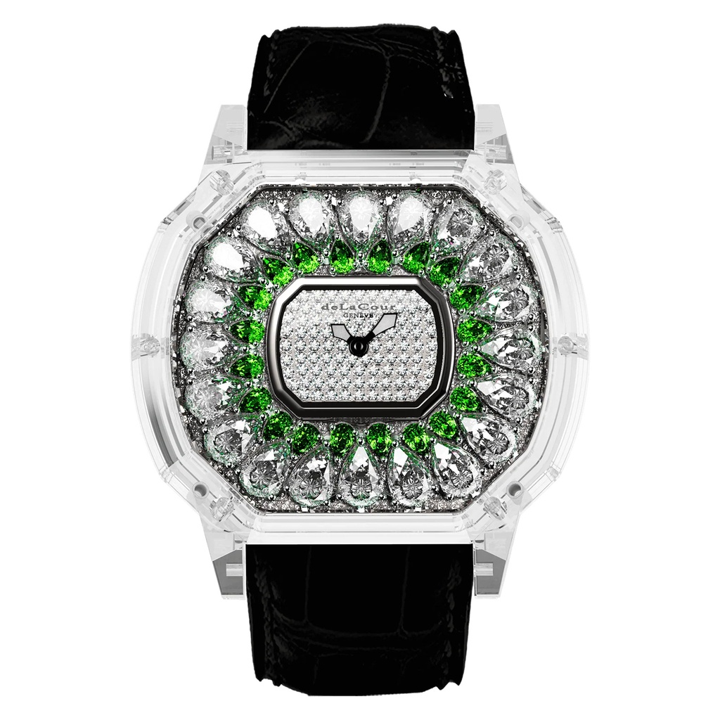 Reflect Iris White & Green Sapphire Watch