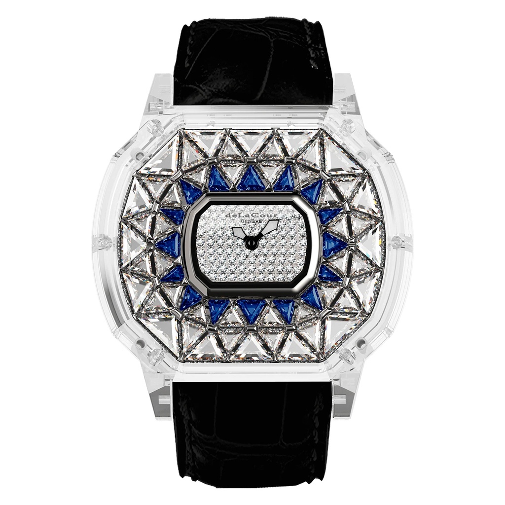 Reflect Tetra White & Blue Sapphire Watch