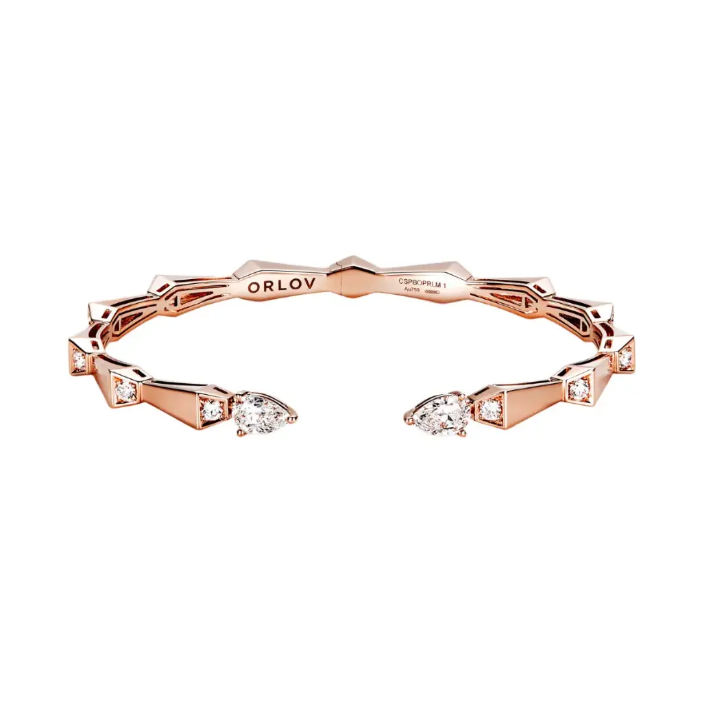 Spike Open Light Pavé Diamond Bracelet