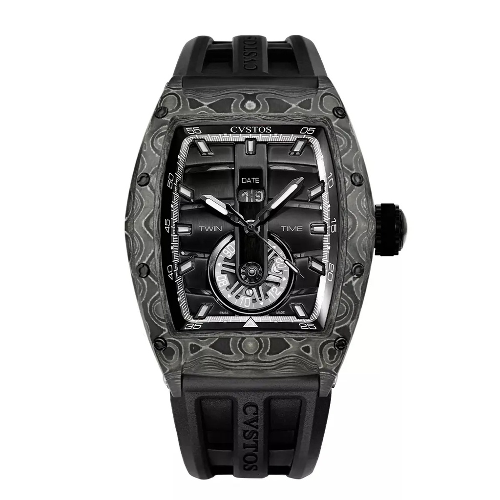 Twin-Time Carbon/Nardo Dial - 41mm