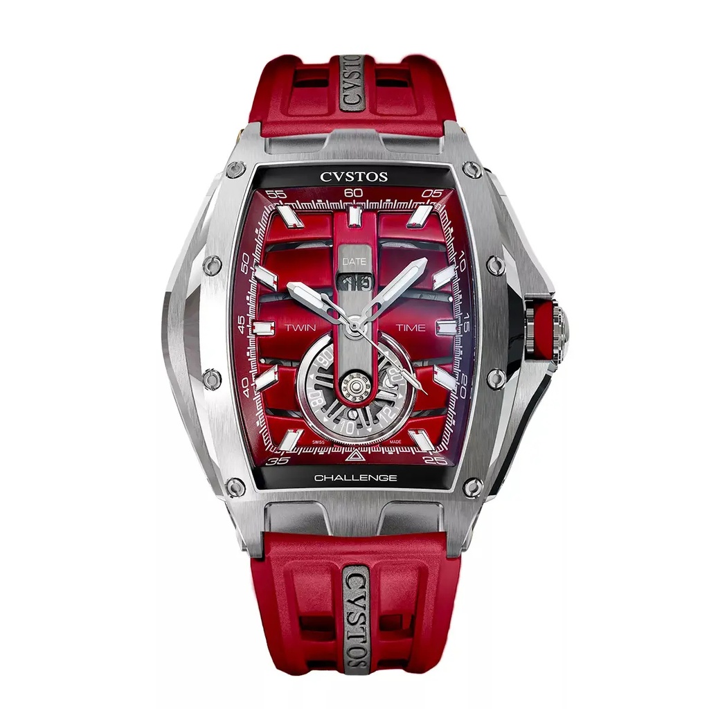 Twin-Time Steel Bordeaux Dial - 41mm