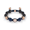 Shamballa Jewels Rose Gold Diamond & Sapphire 10mm Braided Bead Bracelet