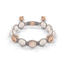 Shamballa Jewels Rose Gold Diamond & Moonstone 10mm Braided Bead Bracelet