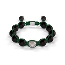 Shamballa Jewels White Gold Diamond 10mm Braided Bead Bracelet