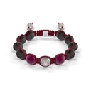 Shamballa Jewels White Gold Diamond & Ruby 10mm Braided Bead Bracelet