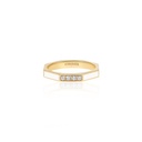 Fingers Crossed White Ring