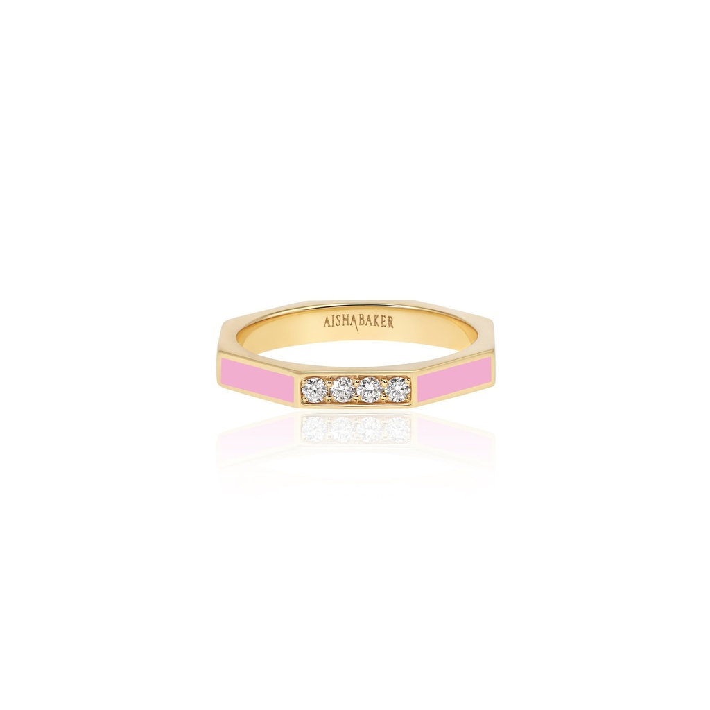 Fingers Crossed Pink Ring