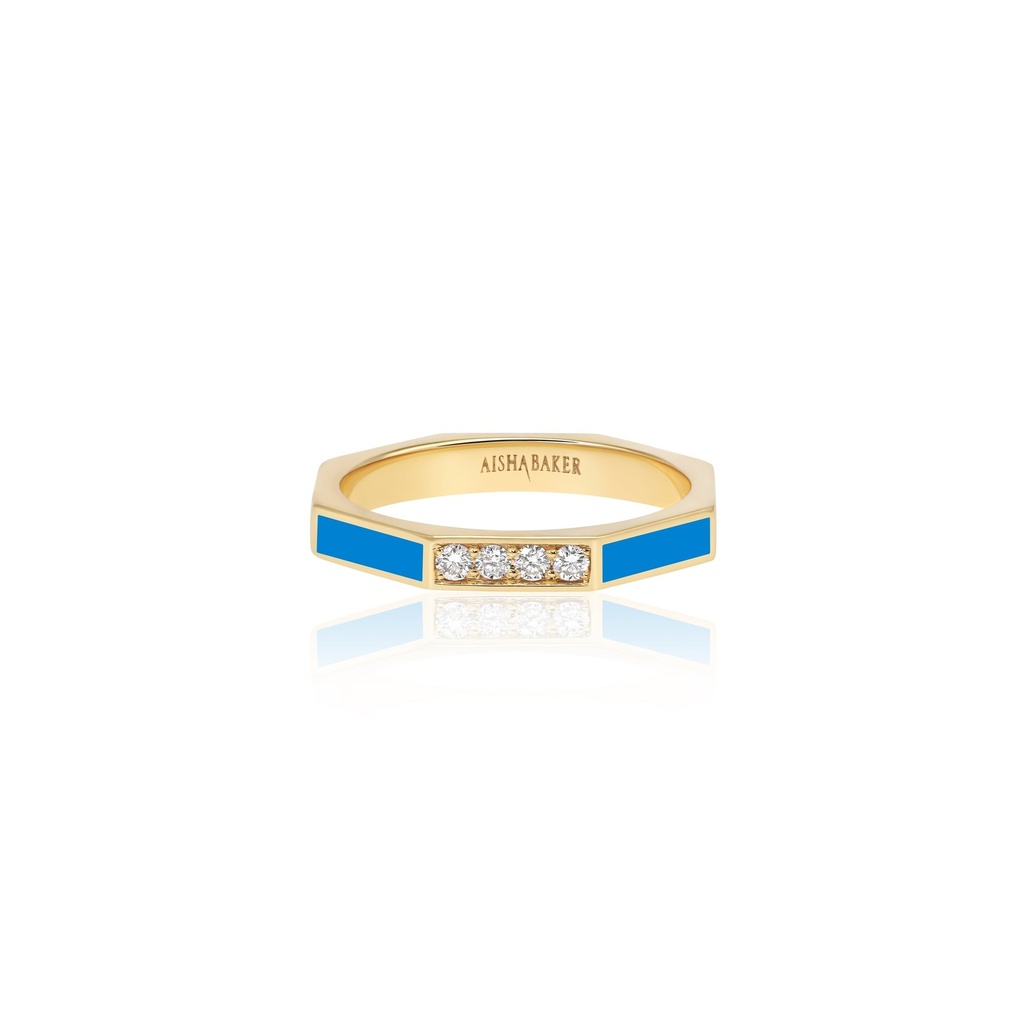Fingers Crossed Blue Ring