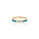 Fingers Crossed Blue Ring