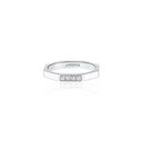 Fingers Crossed White White Gold Ring