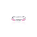 Fingers Crossed Pink White Gold Ring