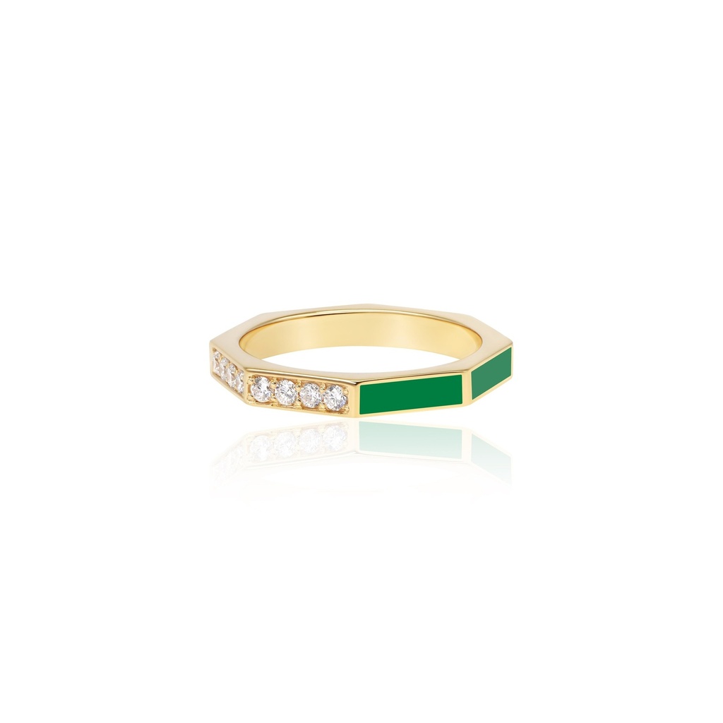 Follow Your Bliss Green Ring