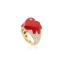 Sweet Love Diamond Red Pinky Ring