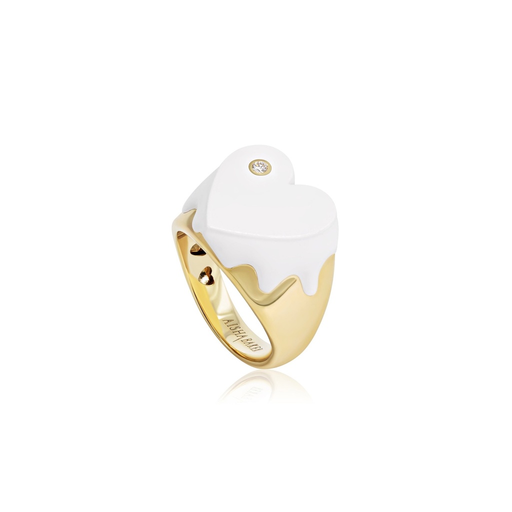 Sweet Love White Pinky Ring