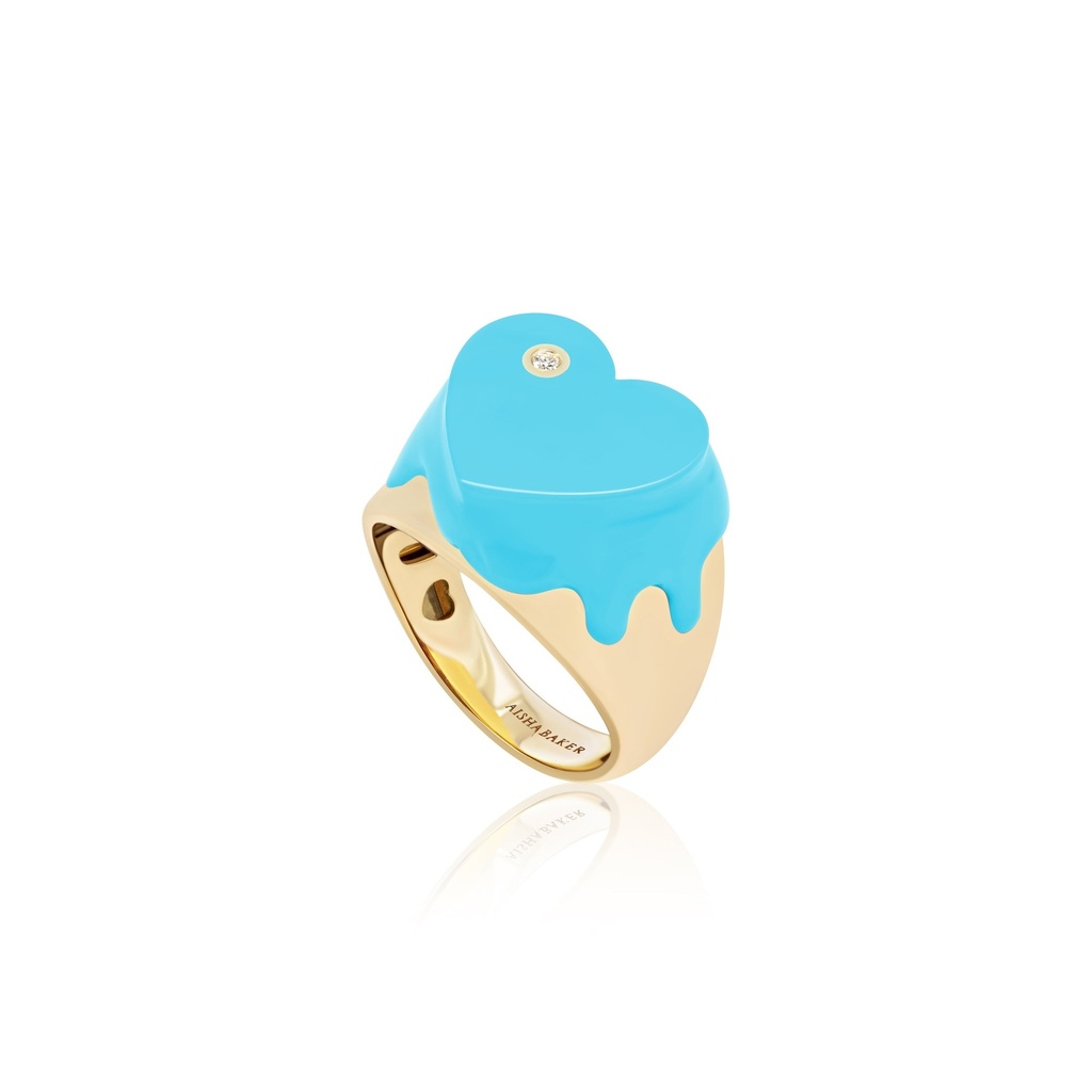 Sweet Love Blue Pinky Ring
