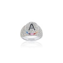 Signet Dreams Diamond White Gold Pinky Ring