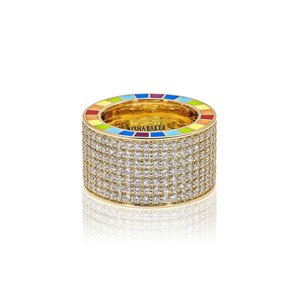 Me Wide Yellow Gold Diamond Ring