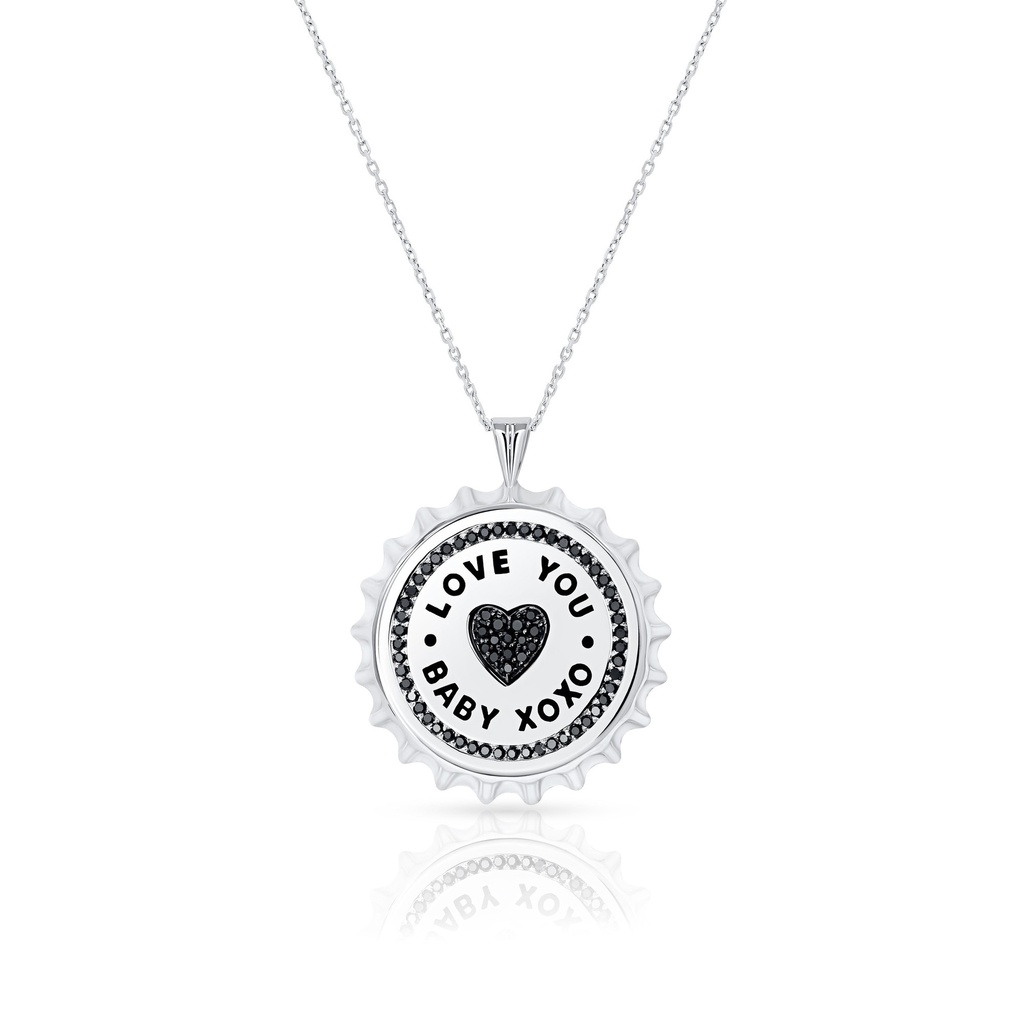 Fable Cap XOXO White Gold Necklaces
