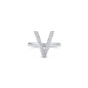 Initials Ring - V