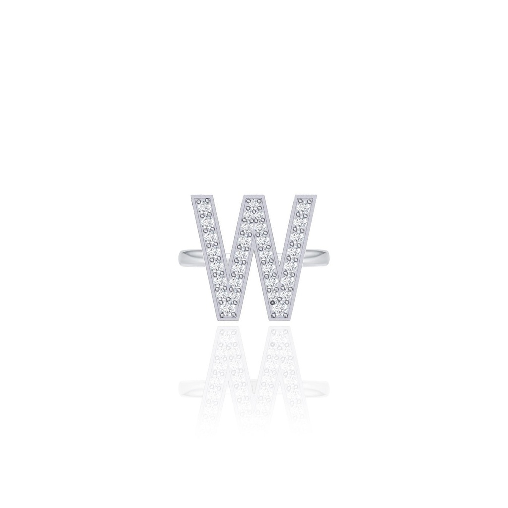 Initials Ring - W