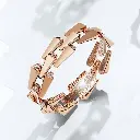 Spike Large 3 Row Light Pavé Diamond Bracelet