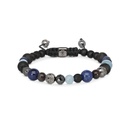 Shamballa Jewels Black Gold Diamond Sapphire & Aquamarine Multisize Non-Braided Bead Bracelet