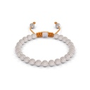Shamballa Jewels White Gold Diamond 6mm Non-Braided Bead Bracelet