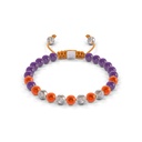 Shamballa Jewels 18K White Gold Diamond Amethyst Carnelian 6mm Bead Bracelet