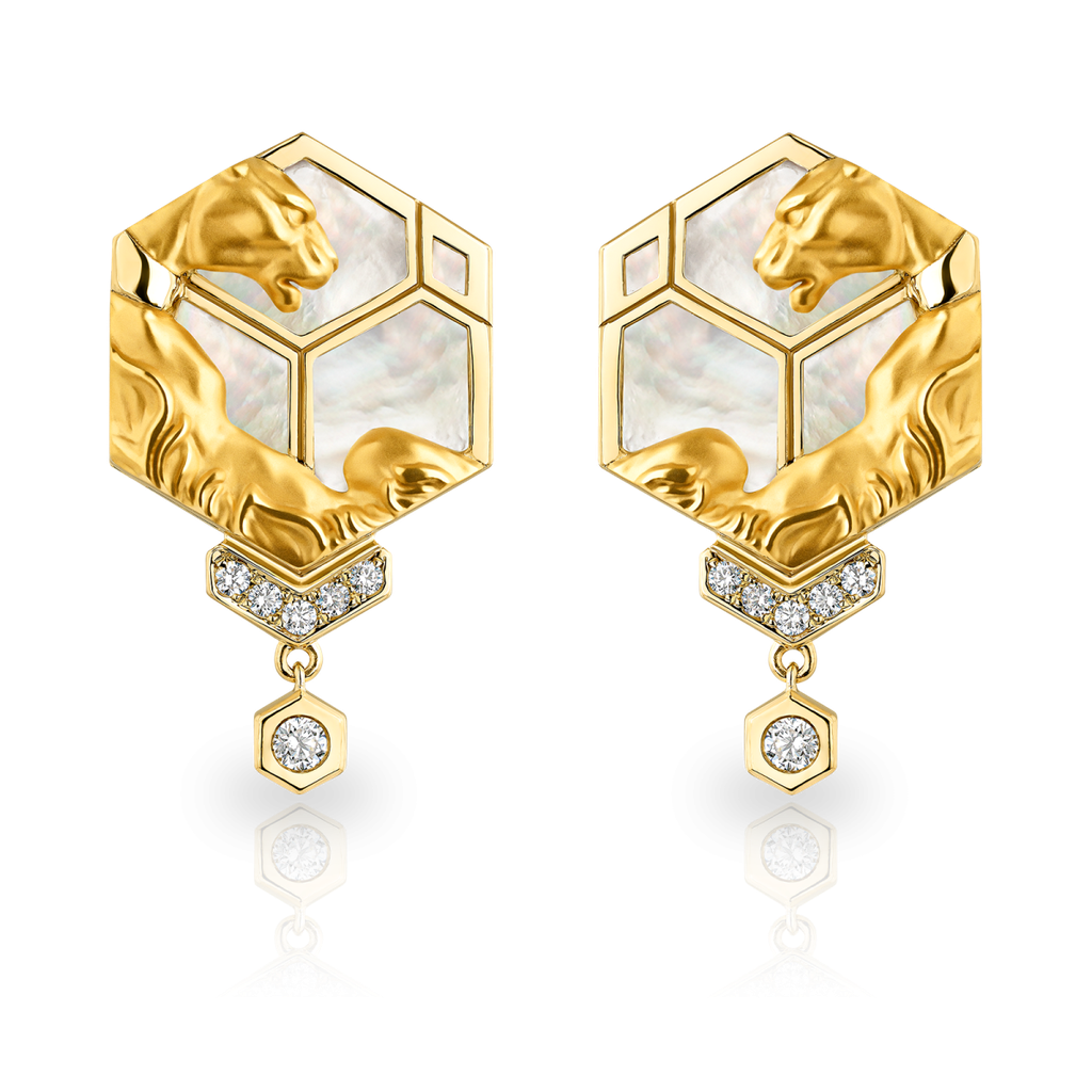 Earrings Hexagon