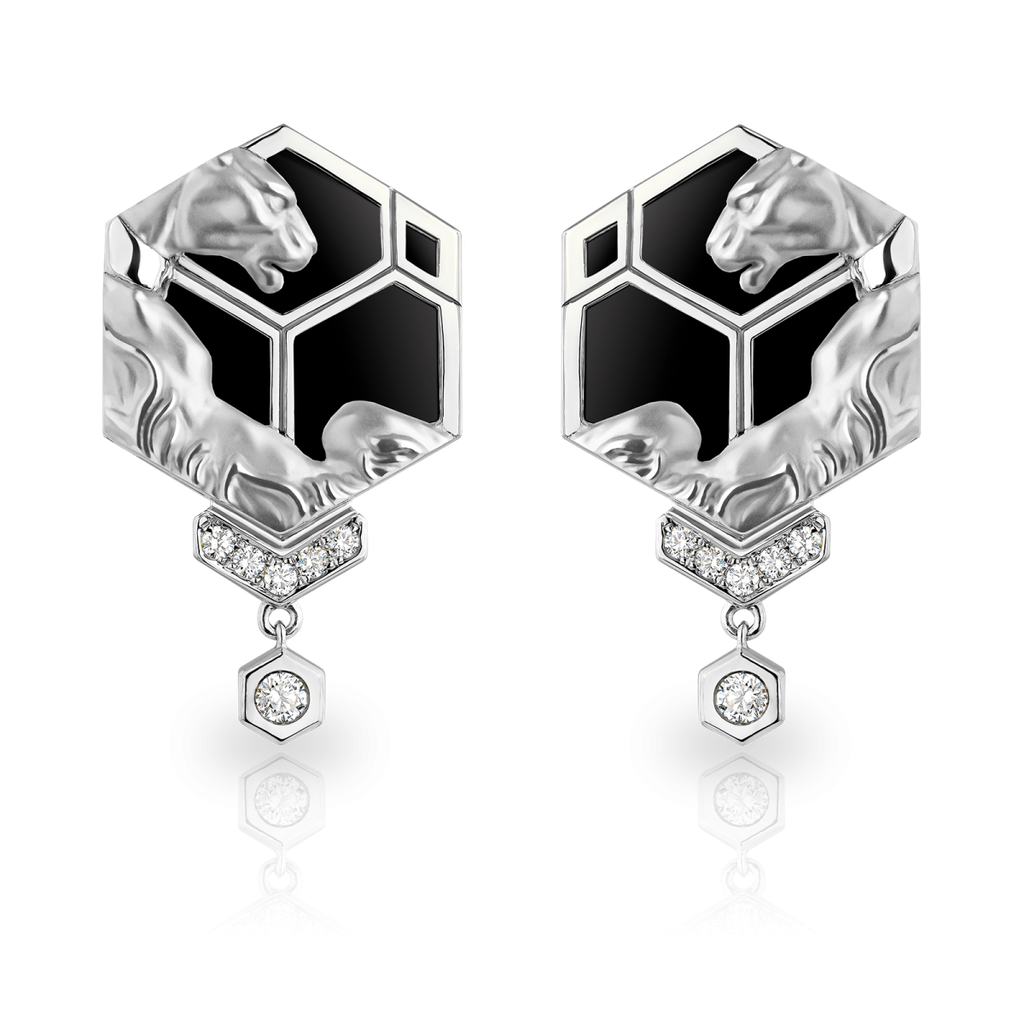 Earrings Hexagon