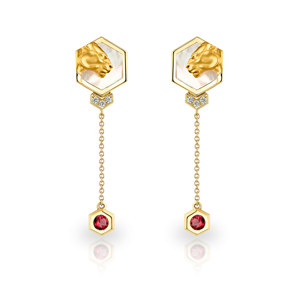 Earrings Hexagon Mini