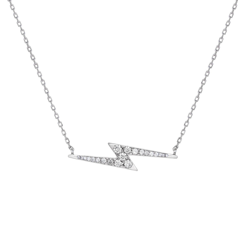 White Gold Flash of Light Necklace White Diamond