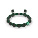 Shamballa Jewels Black Gold Diamond & Emerald 8mm Braided Bead Bracelet
