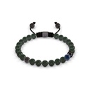 Shamballa Jewels Black Gold Diamond & Sapphire 6mm Non-Braided Bead Bracelet