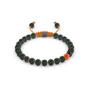 Shamballa Jewels Black Gold Diamond & Carnelian 6mm Non-Braided Bead Bracelet