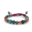 Shamballa Jewels - FF EXCLUSIVE 3/5 - Multi Size Black Gold, Black Diamond, Emerald & Carnelian Non-Braided Bracelet