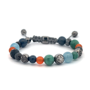 Shamballa Jewels - FF EXCLUSIVE 5/5 - Multi Size Black Gold, Black Diamond, Emerald, Carnelian, Amethyst & Aqua Non-Braided Bracelet