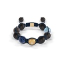 Shamballa Jewels Yellow Gold Sapphire & Aquamarine 10mm Braided Bead Bracelet