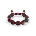 Shamballa Jewels - Black Gold, Ruby, Marble & Ebony 10mm Braided Bracelet