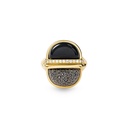 Amrita Small Double Bar Black Onyx Ring
