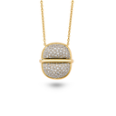 Amrita Small Round Necklace In Full Diamonds
